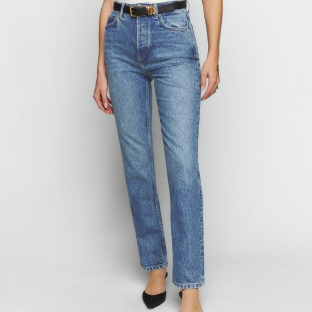 Reformation High Rise Blue Jeans
